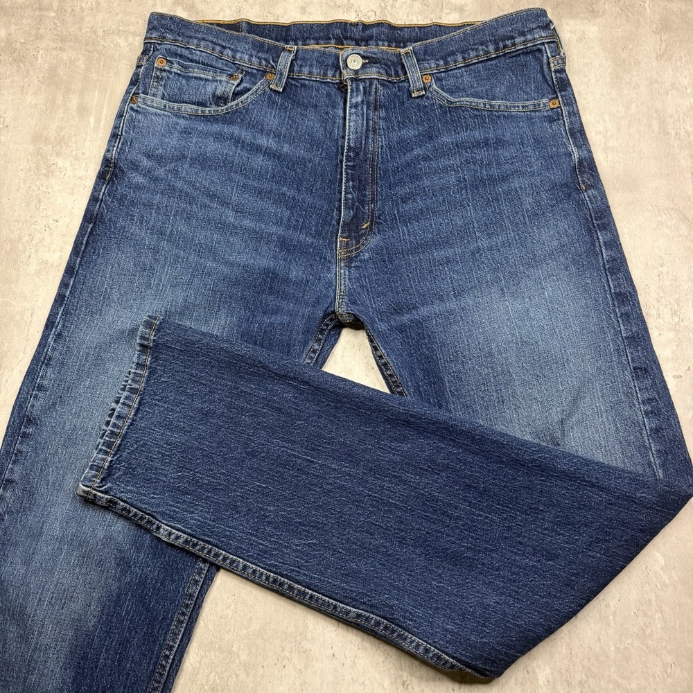 Levi's 505 Regular Fit Jeans Men's 36 x 32 Dark Wash Straight Leg Classic Denim